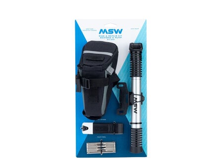 MSW MSW Ride and Repair Kit with Seatbag, Airlift Mini Pump, Tire Levers, Multi-Tool, and Patch Kit