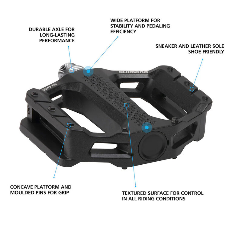 SHIMANO Shimano PD-EF202 Aluminum Flat Platform Pedal