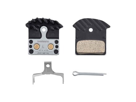 SHIMANO Shimano J04C Metal Disc Brake Pads w/ Fins and Spring