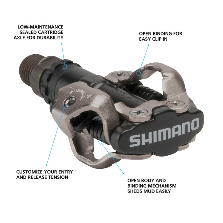 SHIMANO Shimano PD-M520L SPD PEDAL Black w/ SM-SH51 Cleats