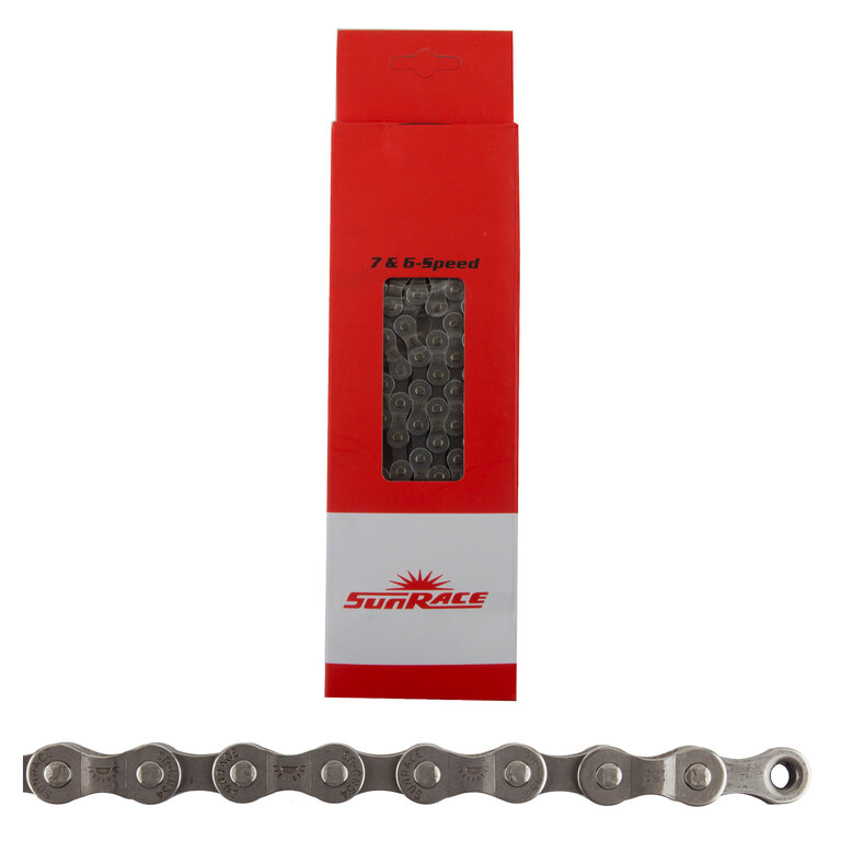 Sunrace Sunrace CNM54 5/6/7/8 Speed Bicycle Chain Gray 116L
