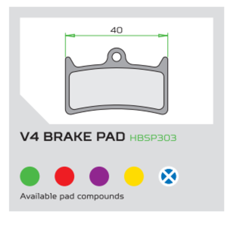 Hope Hope Tech V4 Disc Brake Pads - E-Bike Organic Compound, Pair