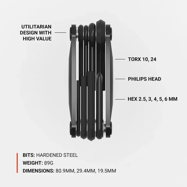 Lezyne LEZYNE RAP II - 8 BLACK Multi-Tool