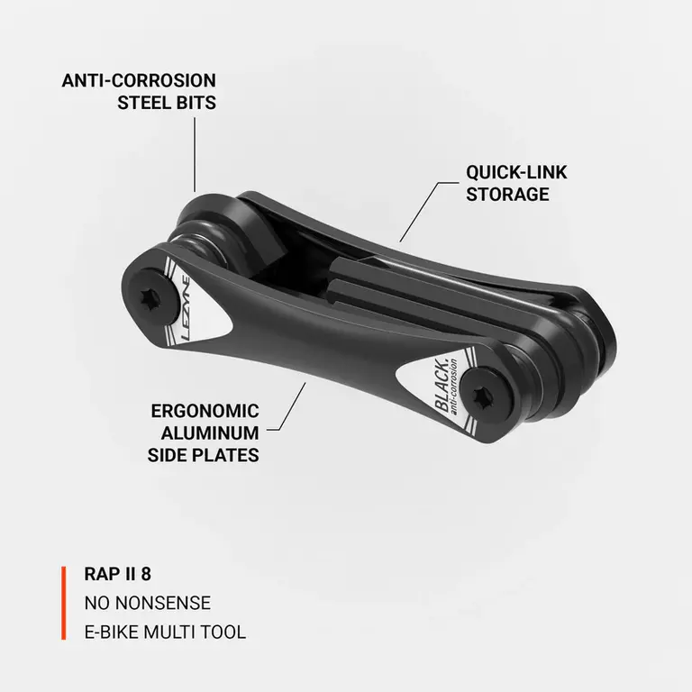 Lezyne LEZYNE RAP II - 8 BLACK Multi-Tool