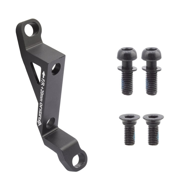 Origin8 Origin8 Vise Disc Brake Adapter Post-Mount Frame to Flat-Mount Brake Black