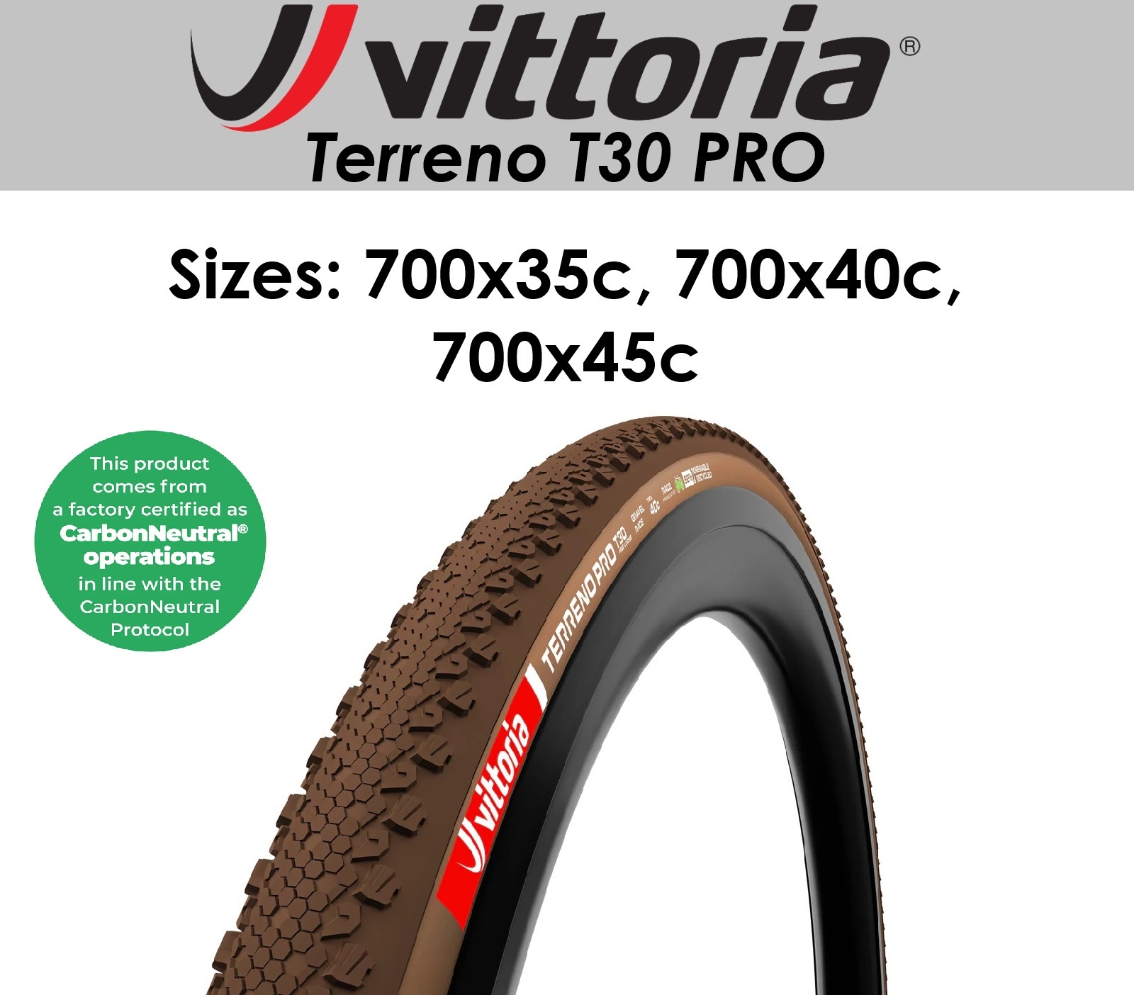 Vittoria Terreno T30 Pro Gravel Race Tire – Fast Mixed-Terrain