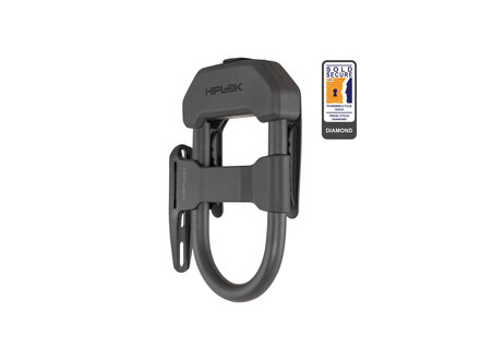 Hiplok Hiplock DXF Compact Bicycle D/U-Lock w/ Frame Mount Black