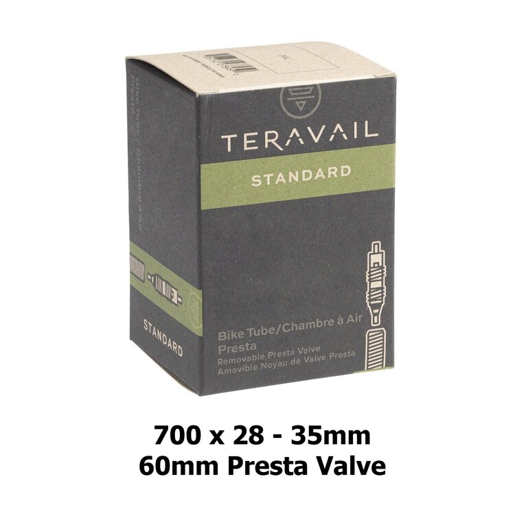 Teravail Teravail 700 x 28-35c Inner Tube, 60mm Presta Valve