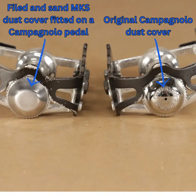 MKS 2 MKS Sylvan Pedal Dust Caps, Aluminum, fits Campagnolo Nuovo / Super Record