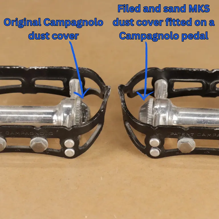 MKS 2 MKS Sylvan Pedal Dust Caps, Aluminum, fits Campagnolo Nuovo / Super Record