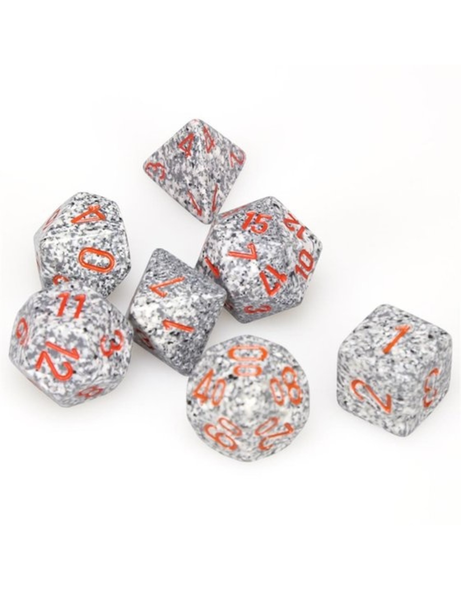 Chessex CHX 25320 7Ct Speckled Poly Granite Dice Set