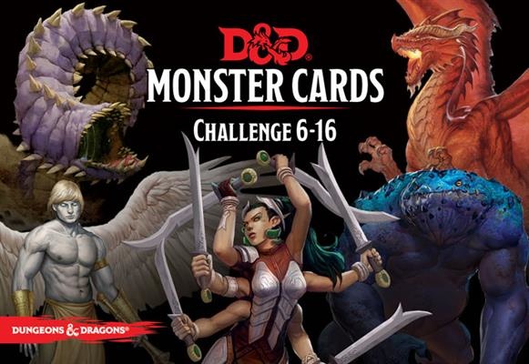 D&amp;D Monster Cards - Challenge 6-16 Deck (125 cards) - Dragon Parlor Games