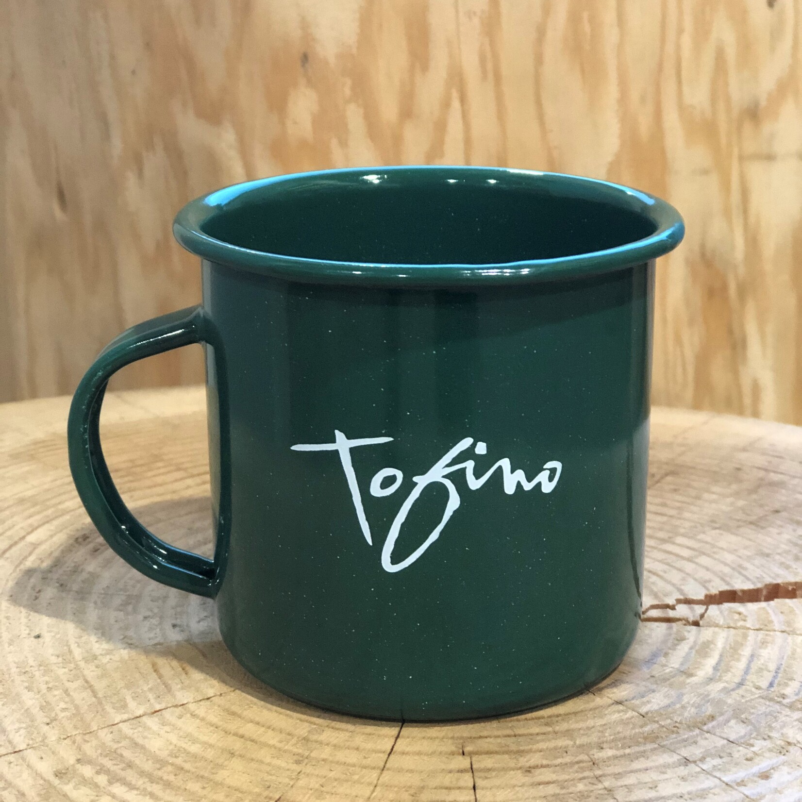 Tourism Tofino Enamel Mug Green