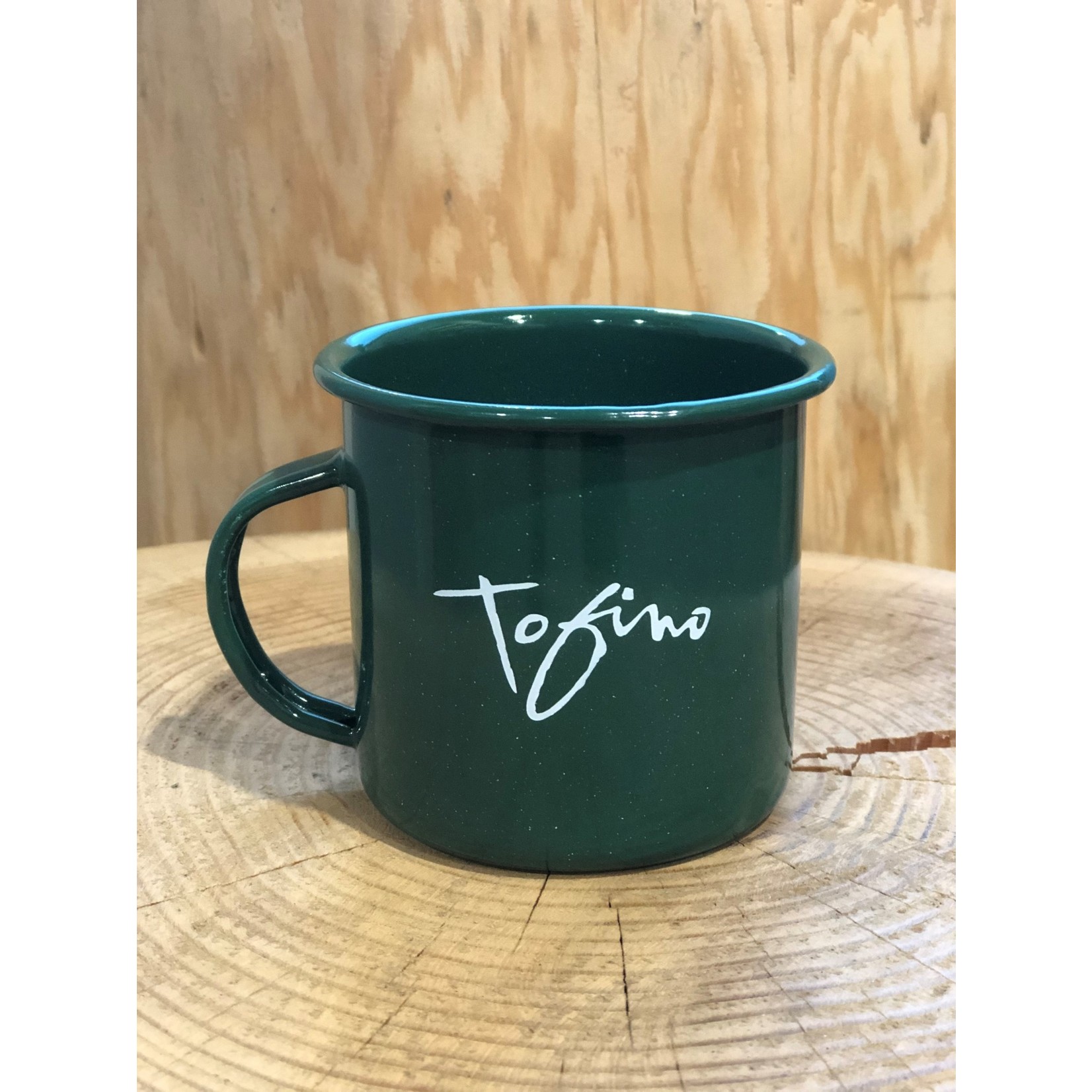 Tourism Tofino Enamel Mug Green