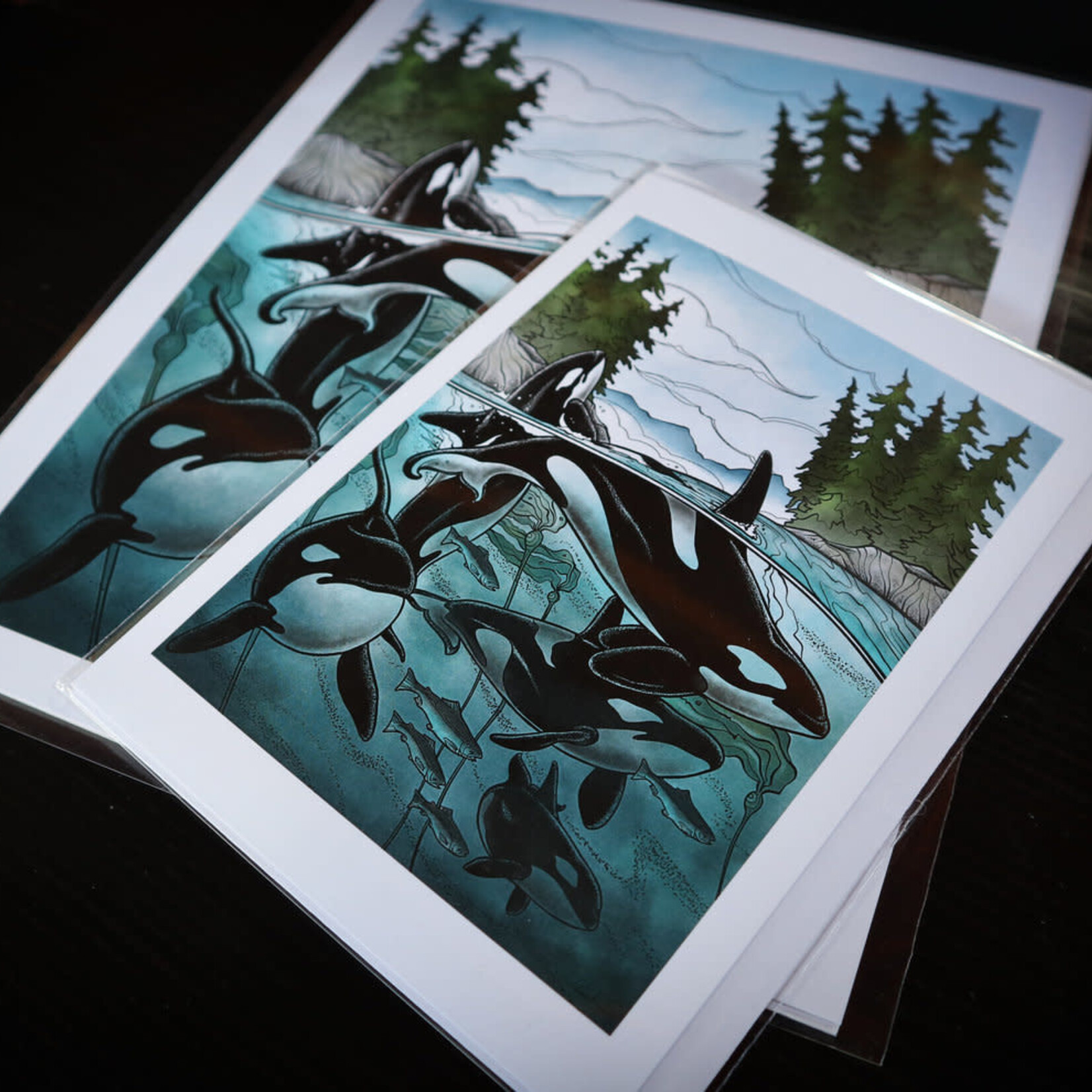 Claire Watson Coastal Hunters Art Card