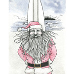 Claire Watson Card Santa Surf