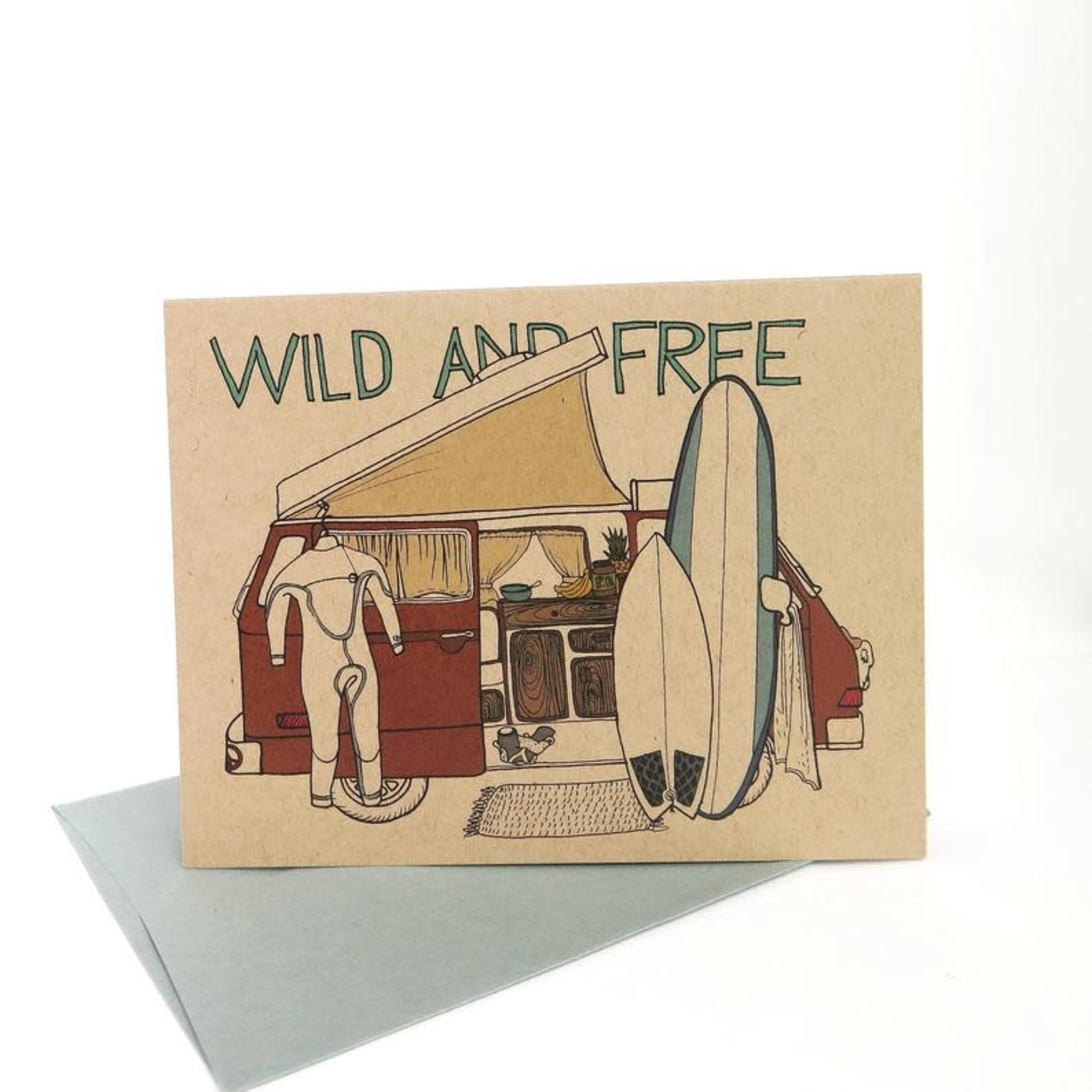 Wild Life Wild & Free Surf Van Card