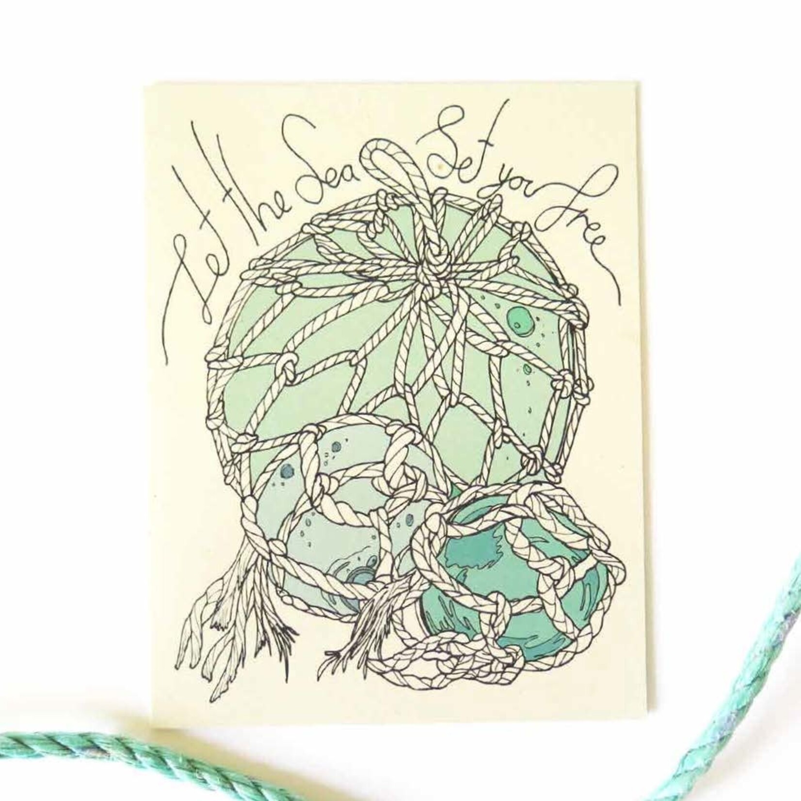 Wild Life Glass Floats Card