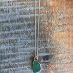 Mermaids Tears Seaglass Pendant Green