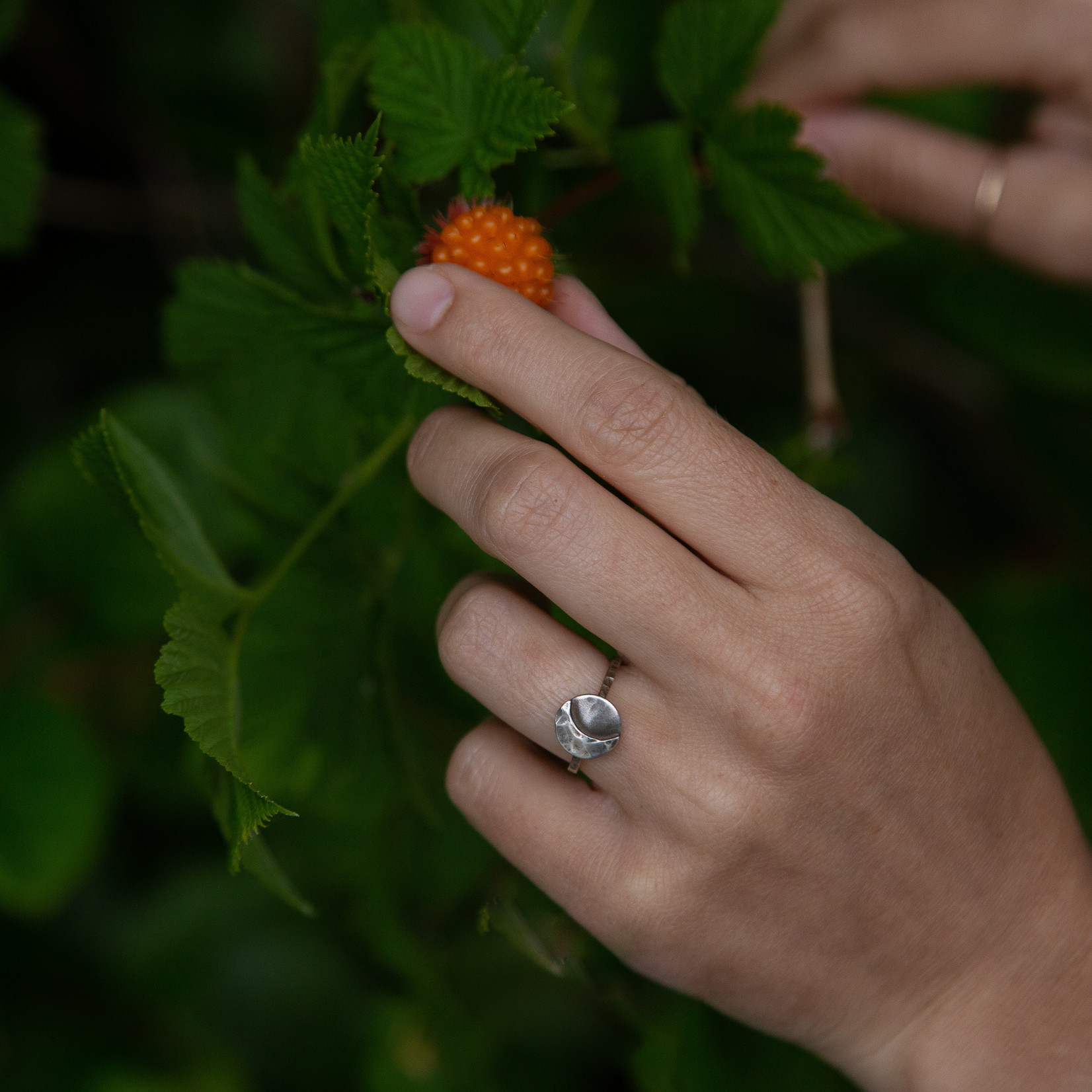 Mermaids Tears moon ring small