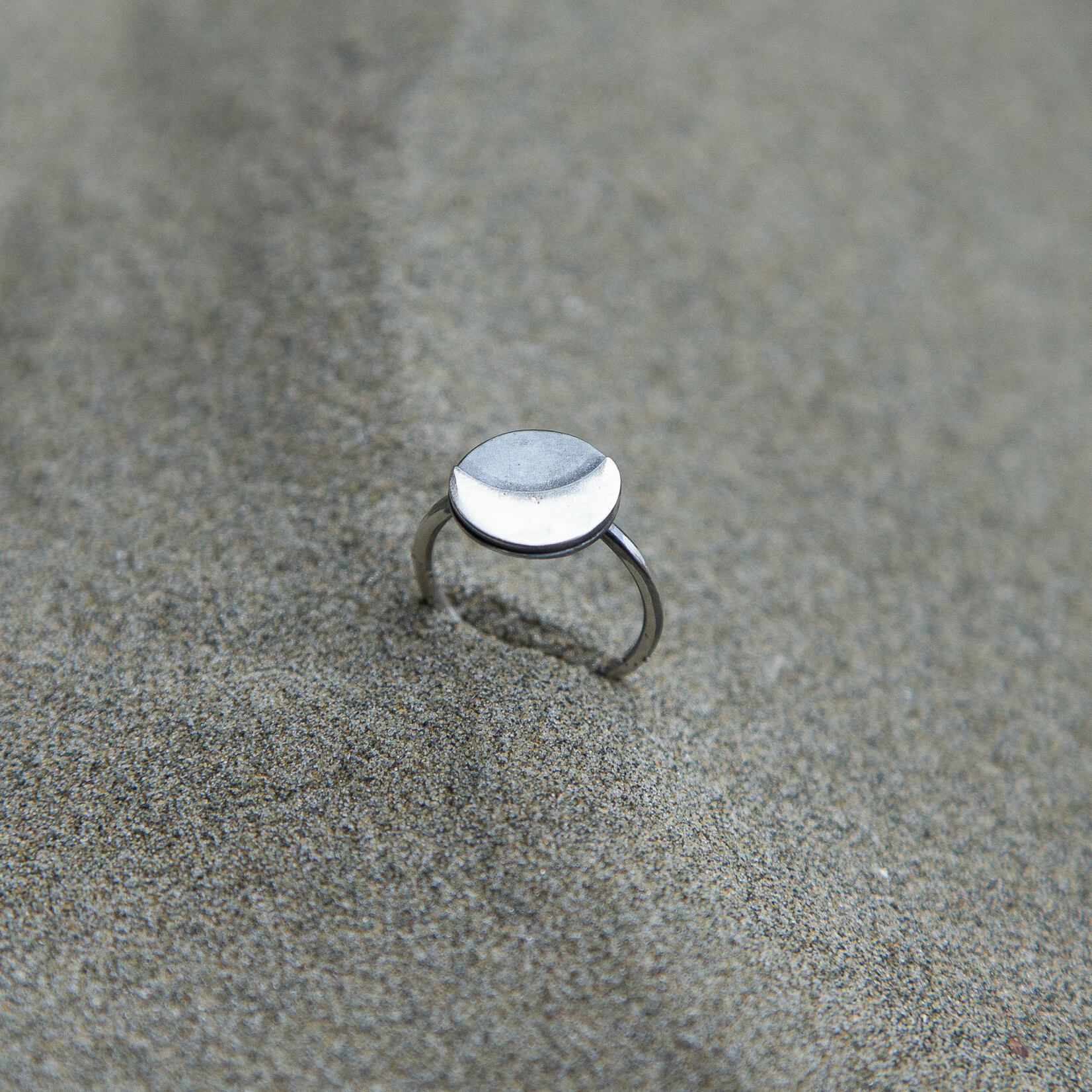 Mermaids Tears moon ring small