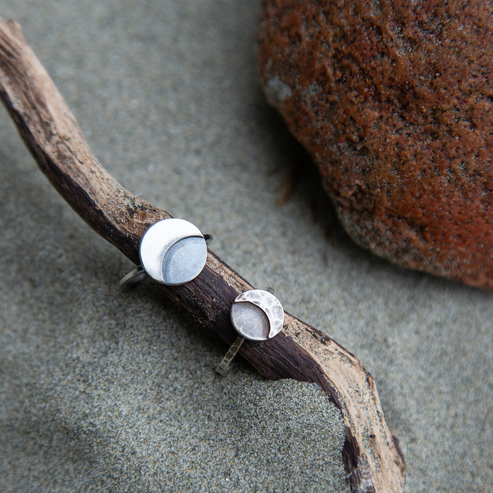 Mermaids Tears moon ring small