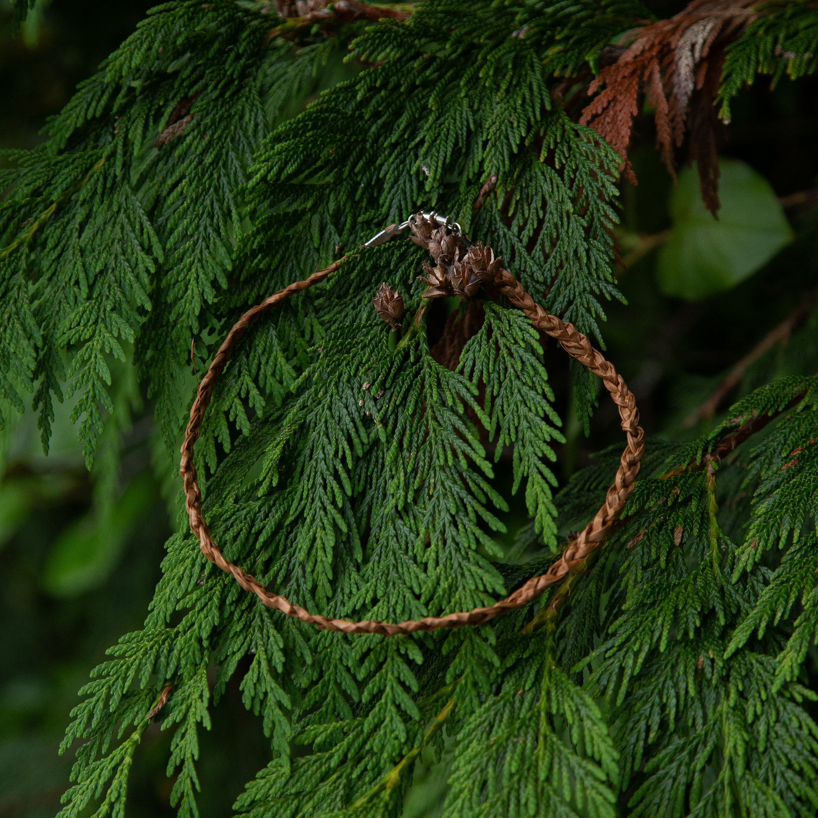 Elizabeth George necklace woven cedar