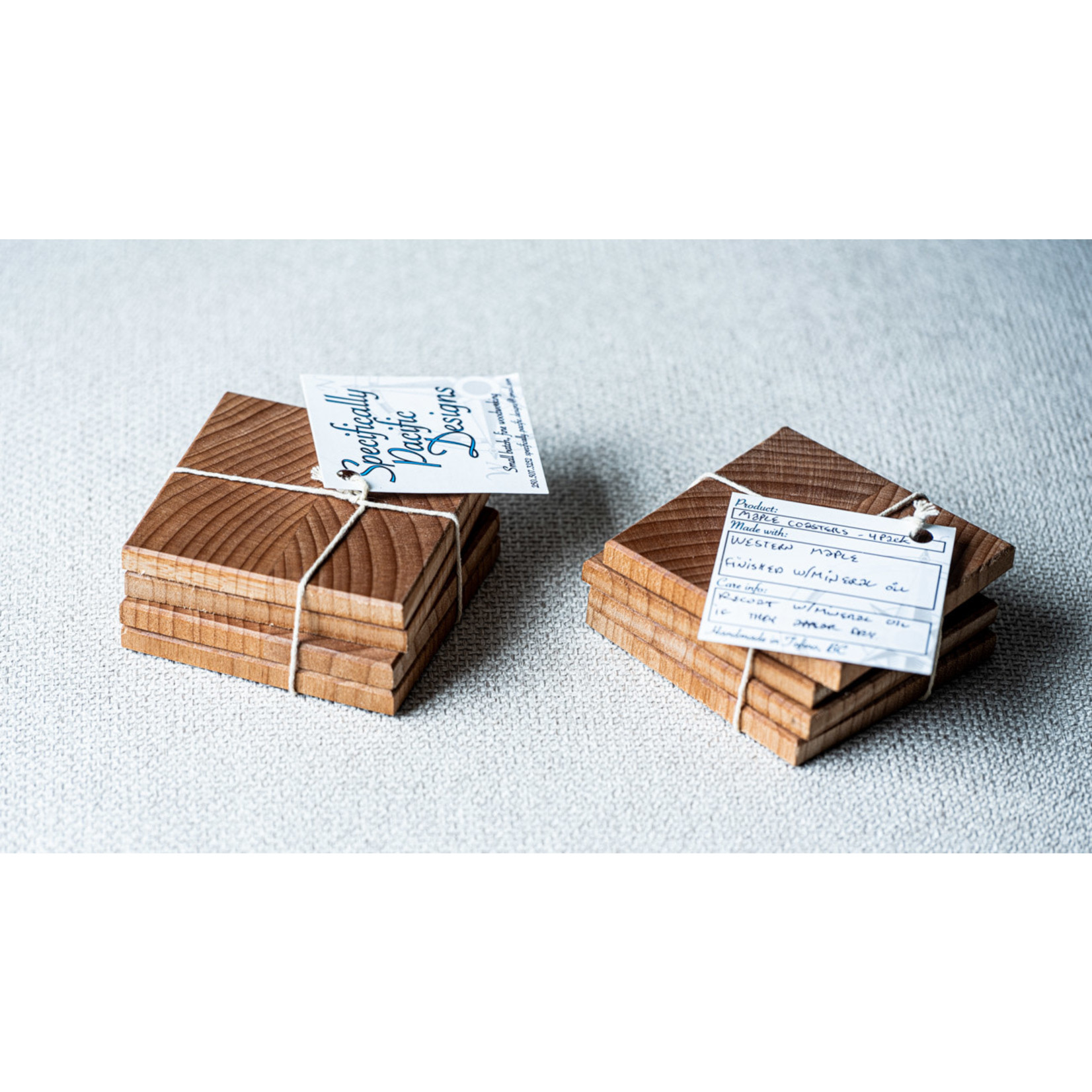Specifically Pacific Designs Maple Wooden Coaster Set of 4