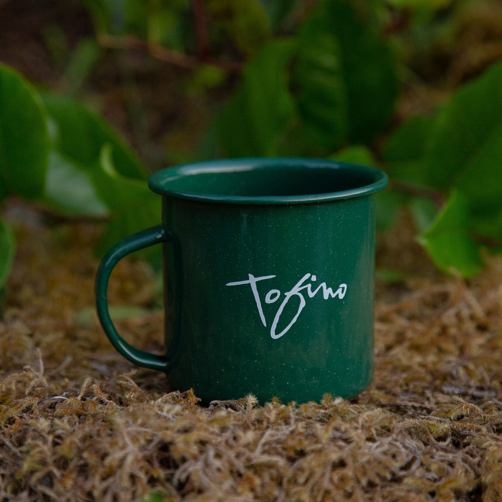 Tourism Tofino Enamel Mug Green