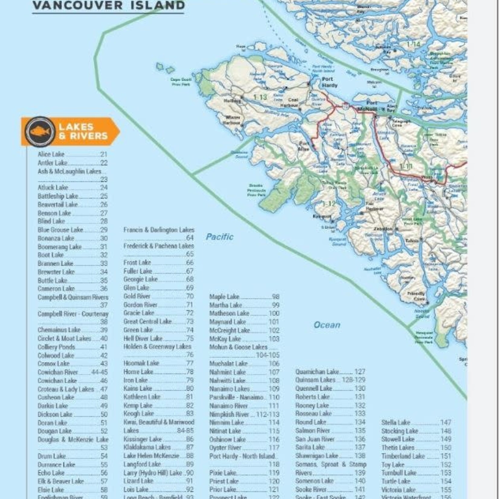 Backroad Mapbooks Vancouver Island BC Fishing