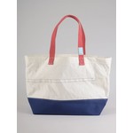 AHOY Bags Navy bottom red strap medium tote