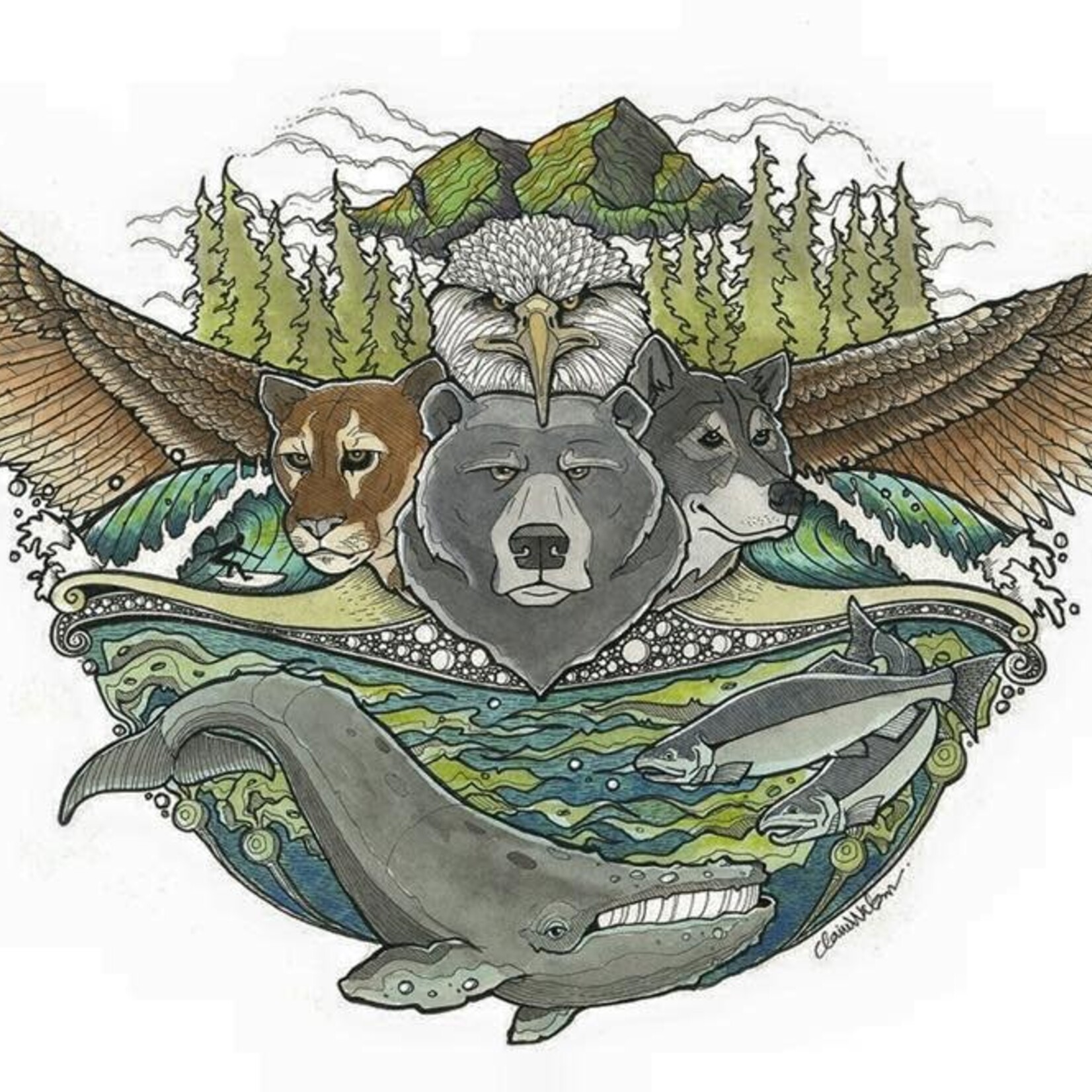 Claire Watson west coast wild print 11 x 14