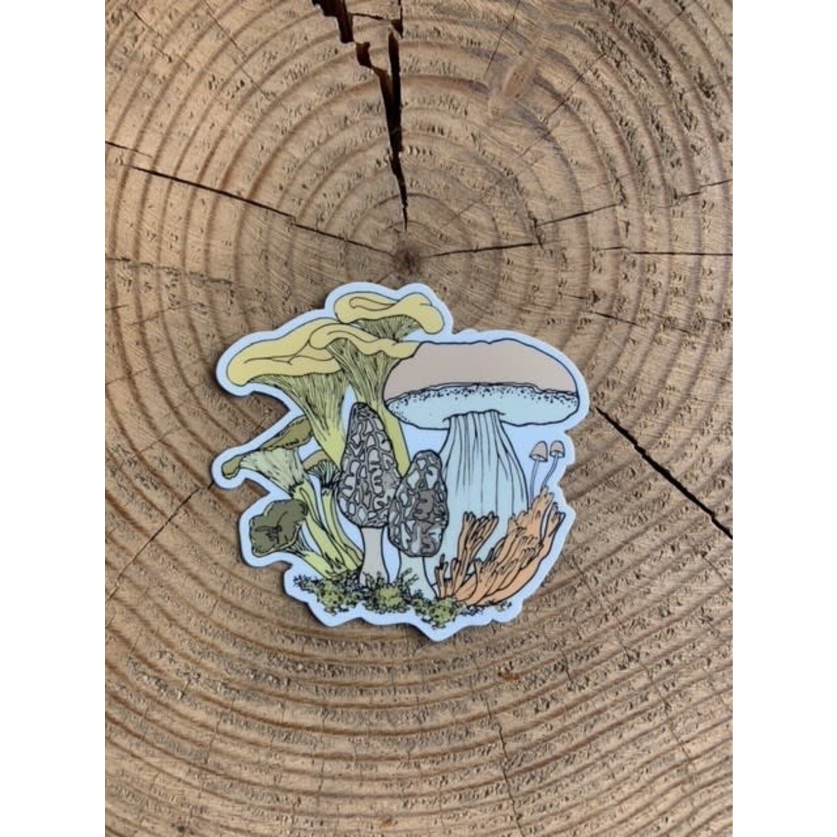 Wild Life Chanterelle Mushroom Sticker