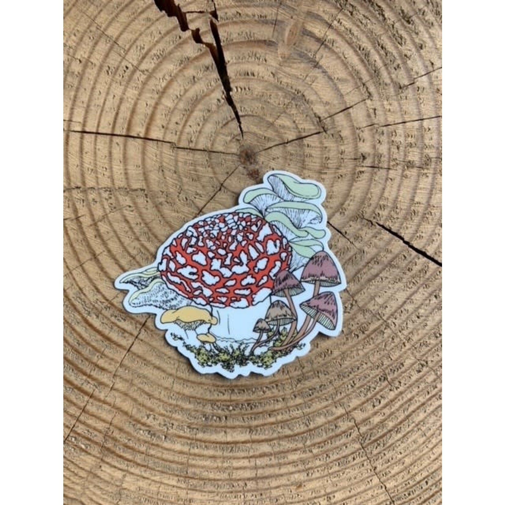 Wild Life Amanita Mushroom Sticker