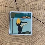 Wavy Baby Surf Check Sticker