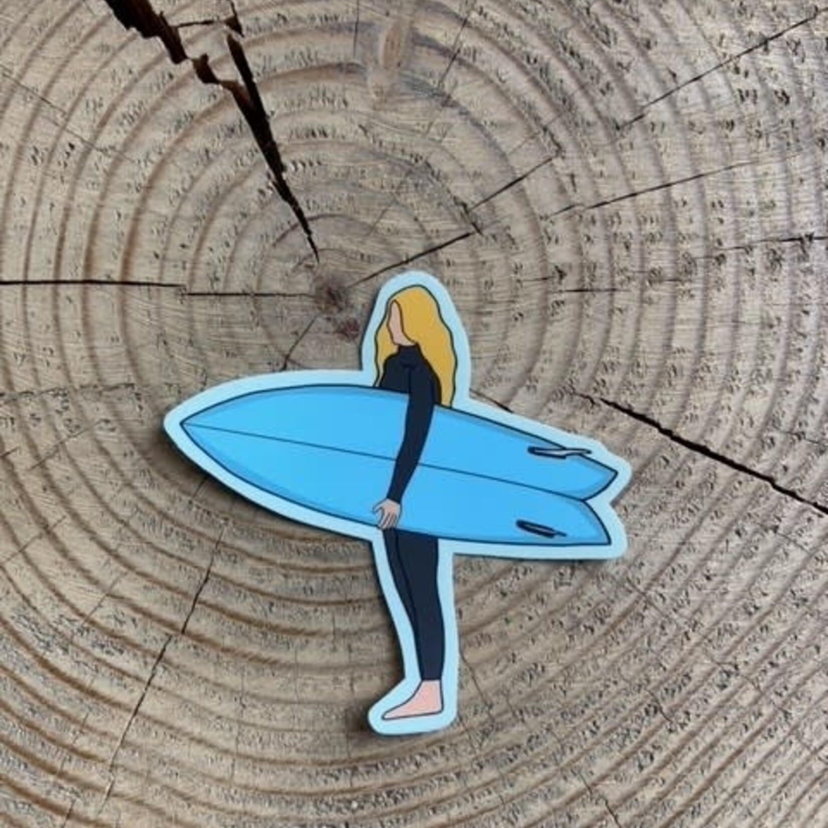 Wavy Baby Big Blue Sticker