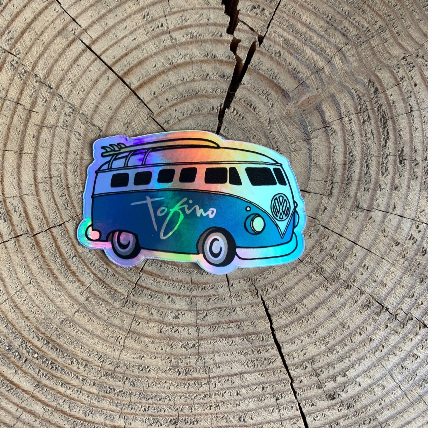Tourism Tofino Chestervan Holographic Sticker