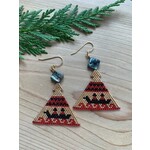 Terri Robinson Red Canoe Maquinna Hat Beaded Earrings