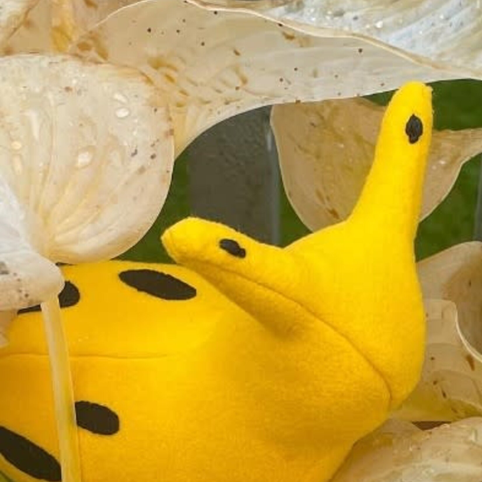 Sweet Peas kids krafts Banana Slug hand sewn stuffy