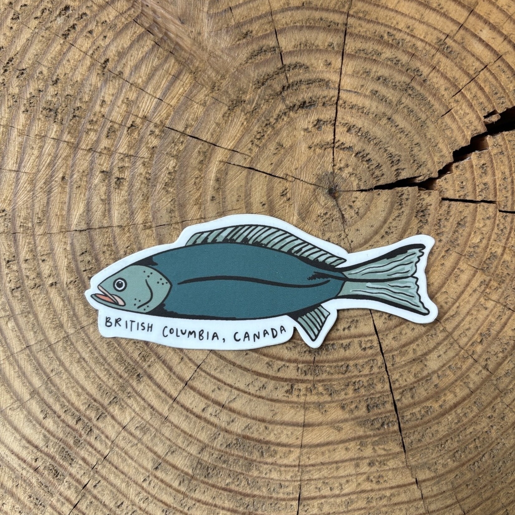 Wavy Baby BC Fish Sticker