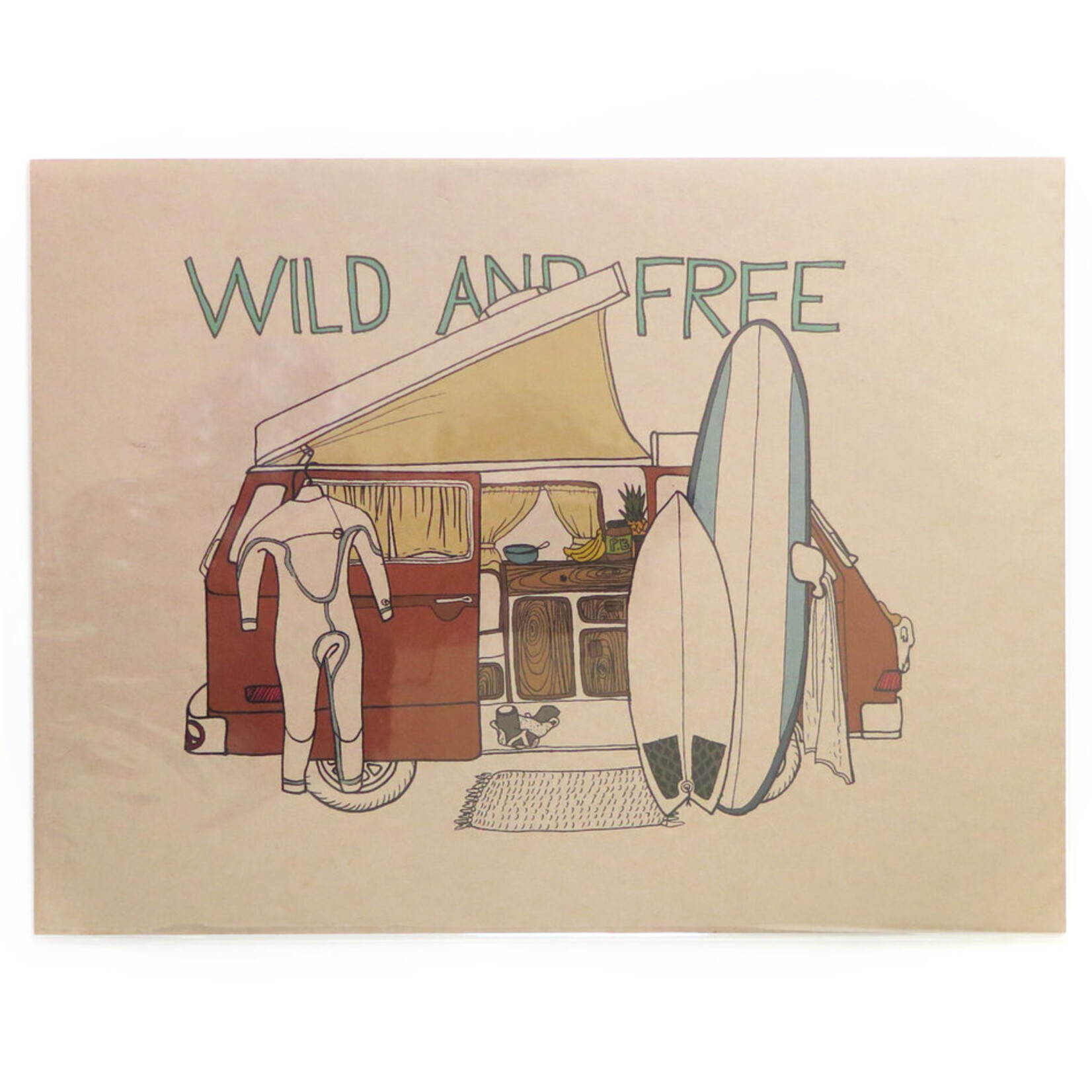 Wild Life Wild and Free Surf Van Wild Life Print 12x16