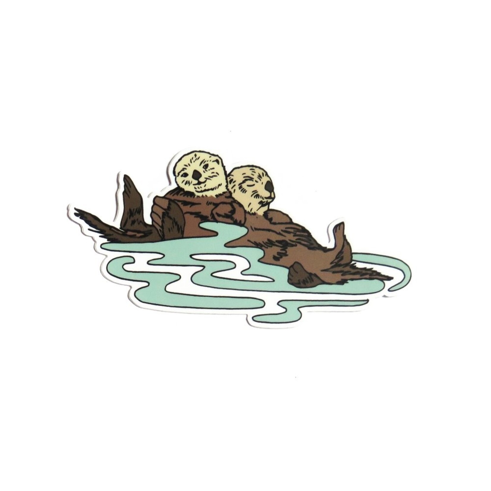 Wild Life Otters Sticker