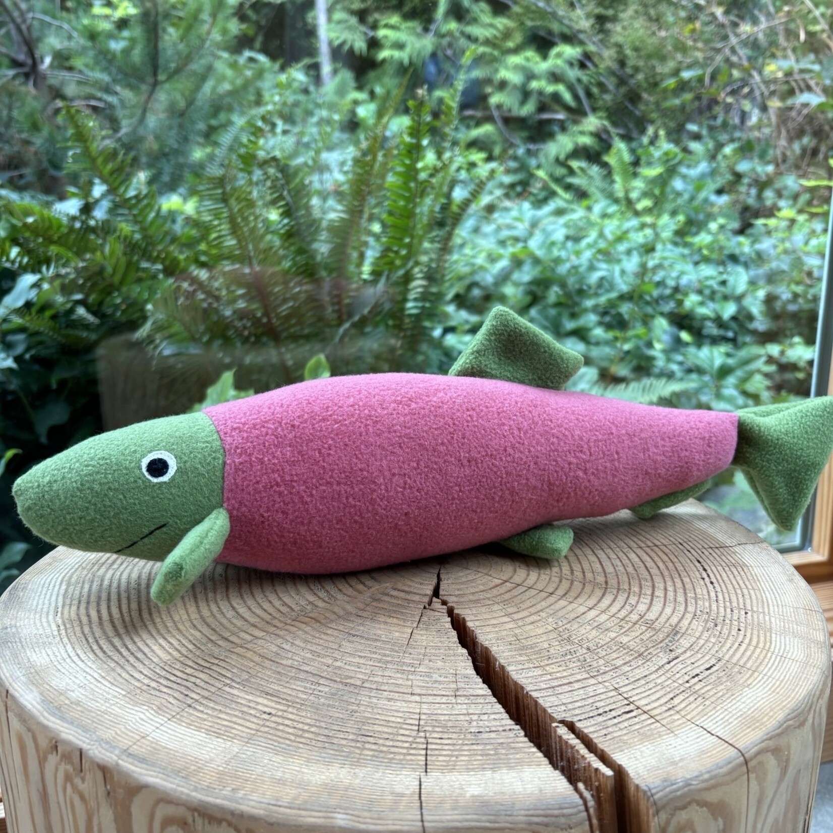 Sweet Peas kids krafts Salmon hand sewn stuffy