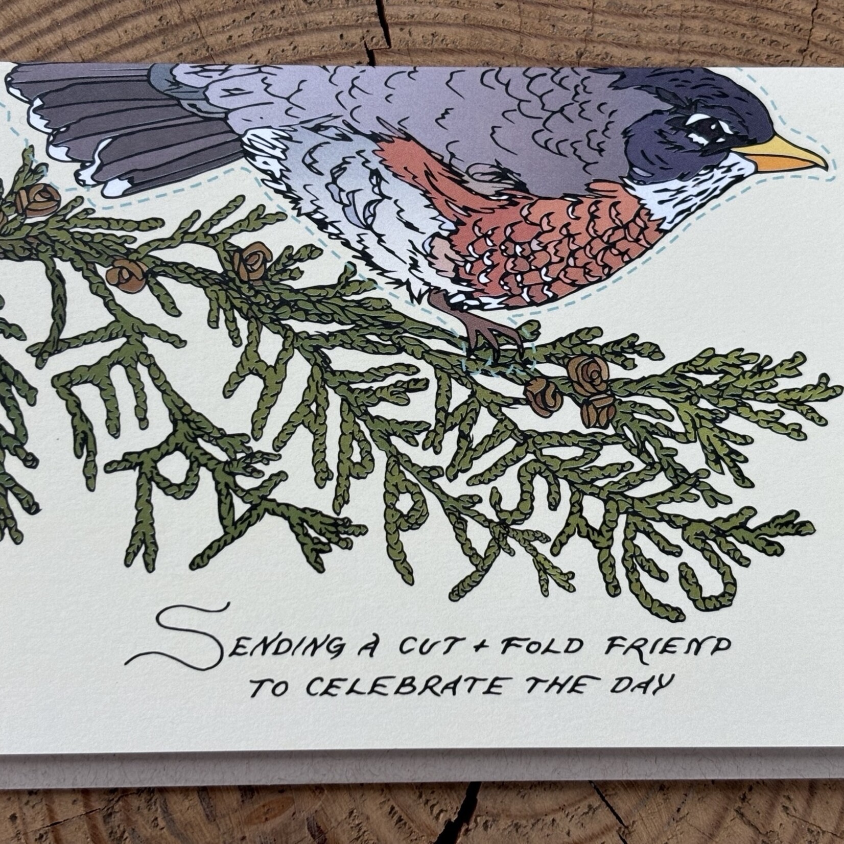 Wild Life Cut & Fold Robin Card Wild Life