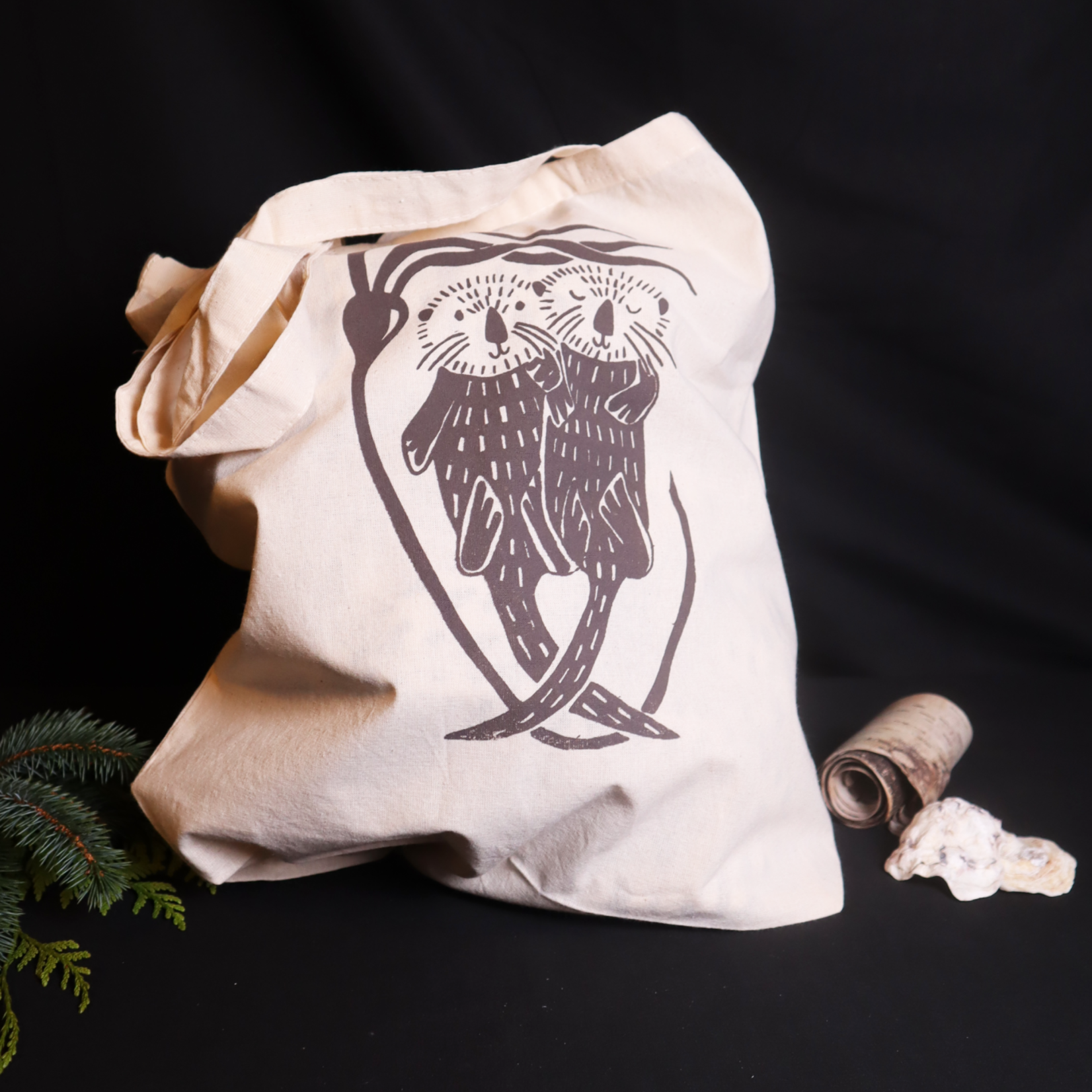 Rockfish Art Studio Lynette Dawson- Summerfeldt Sea Otters Tote Bag