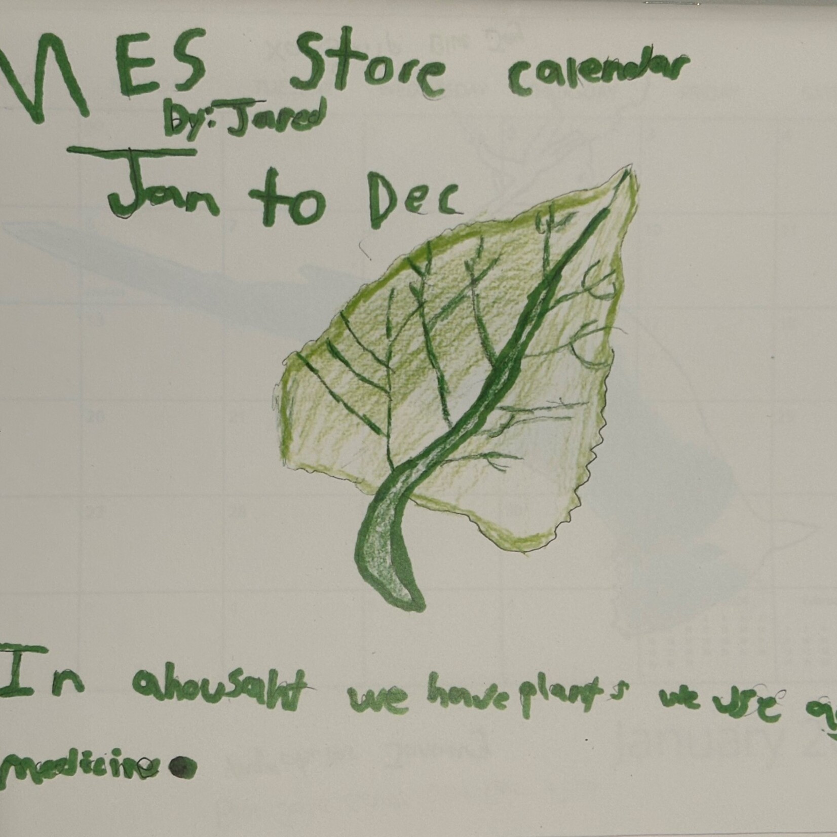 Maaqtusiis Elementary School Maaqtusiis Store Calendar