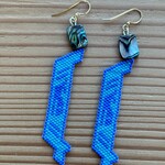Terri Robinson Blue Whale Canoe Earrings