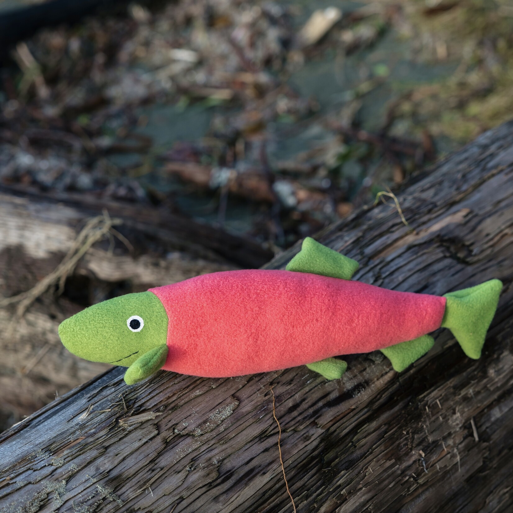 Sweet Peas kids krafts Salmon hand sewn stuffy