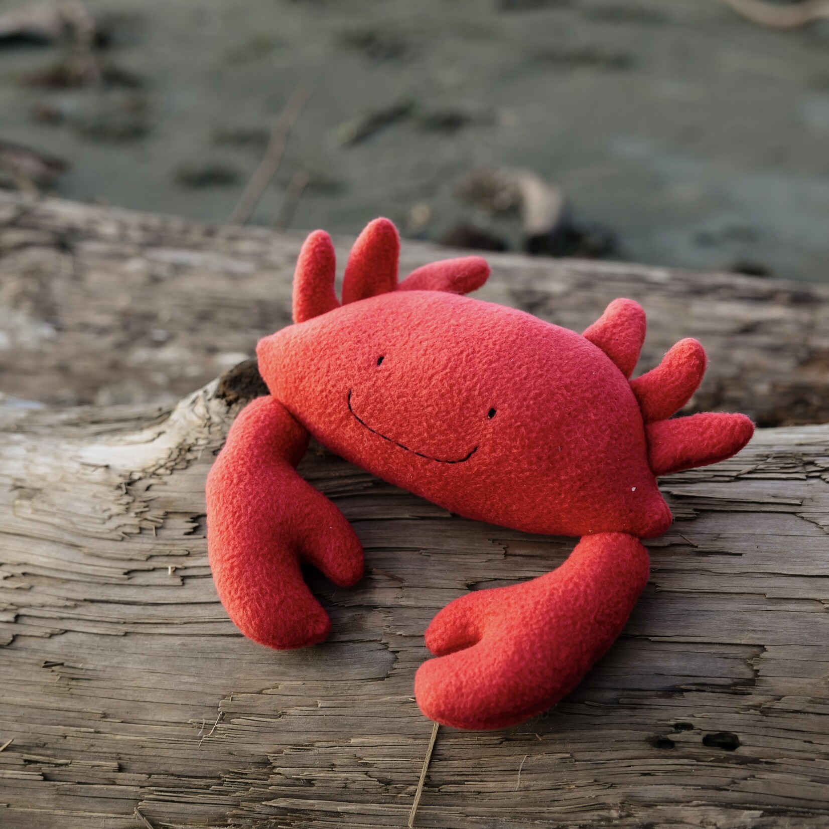 Sweet Peas kids krafts Crab hand sewn stuffy