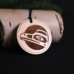 Cedar House Creations Cedar Pendant with Raven (small)